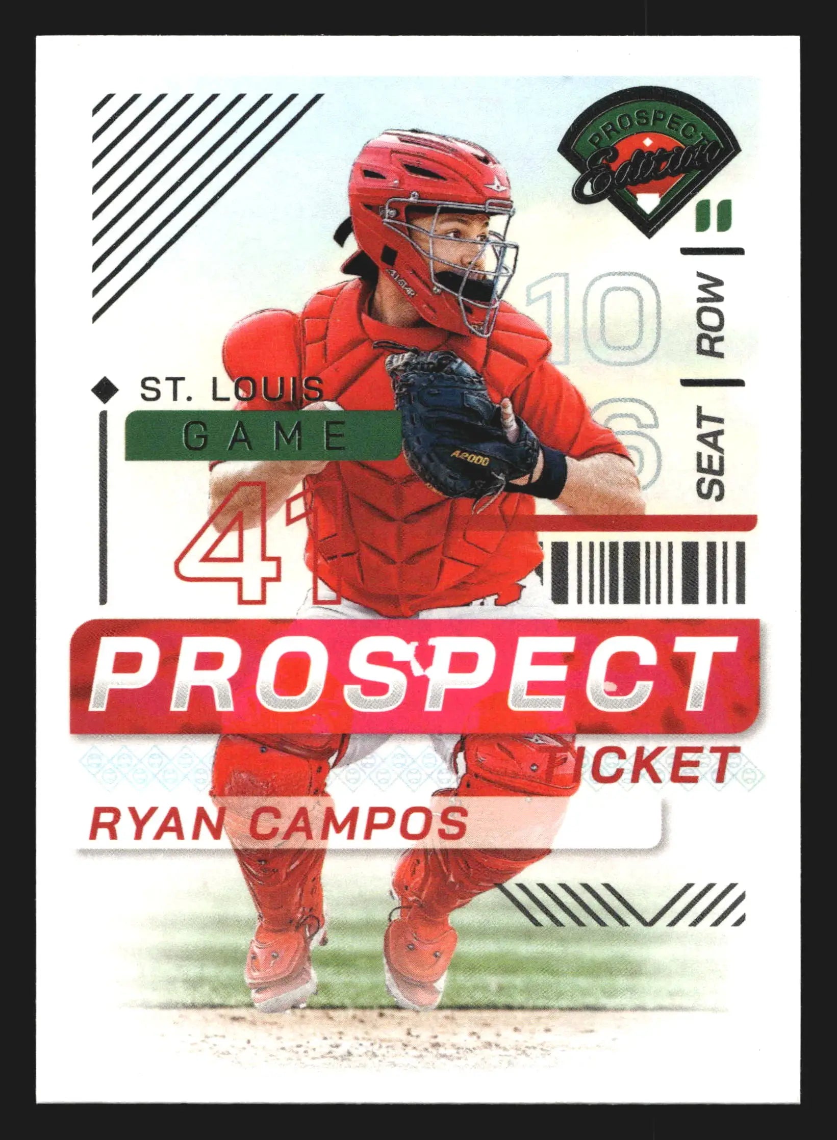 2024 Panini Prospect Edition Ryan Campos #100 Prospect Ticket Cardinals - Baseball Card Single