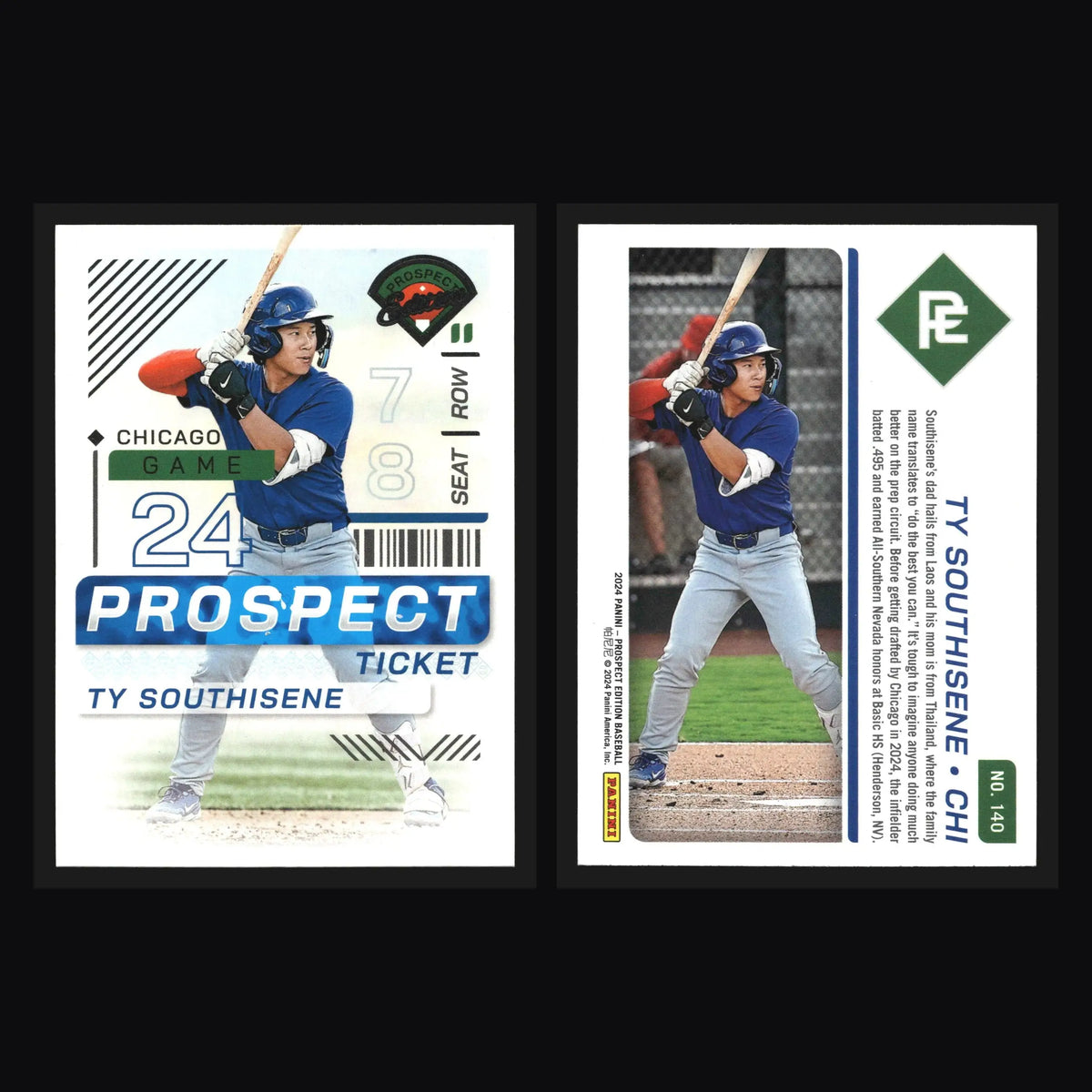 2024 Panini Prospect Edition Ty Southisene #140 Prospect Ticket Cubs - Baseball Card Single