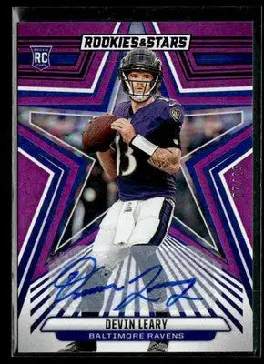 2024 Panini Rookies & Stars #127 Devin Leary Signatures Purple #/25 - Football Card Single