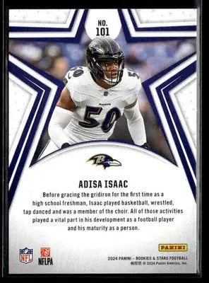 2024 Panini Rookies & Stars Adisa Isaac #101 RC Baltimore Ravens - Football Card Single