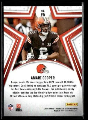 2024 Panini Rookies & Stars Amari Cooper #25 Cleveland Browns - Football Card Single