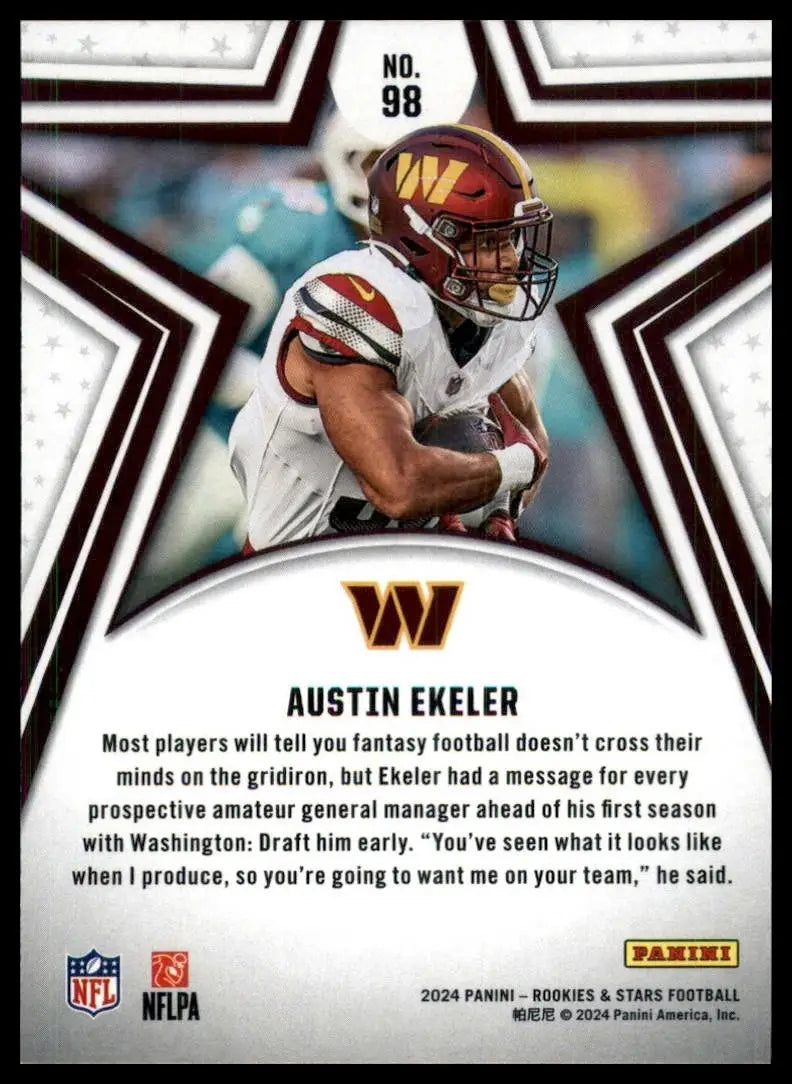 2024 Panini Rookies & Stars Austin Ekeler #98 Washington Commanders Football NFL - Football Card Single