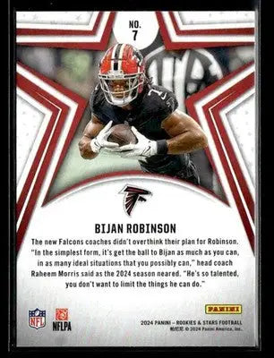 2024 Panini Rookies & Stars Bijan Robinson #7 Atlanta Falcons - Football Card Single