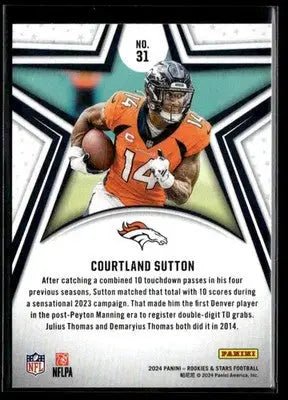 2024 Panini Rookies & Stars Courtland Sutton #31 Denver Broncos - Football Card Single