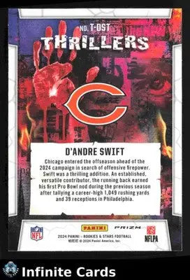 2024 Panini Rookies & Stars D’ANDRE SWIFT #T-DST Thrillers Silver Prizm Bears - Football Card Single