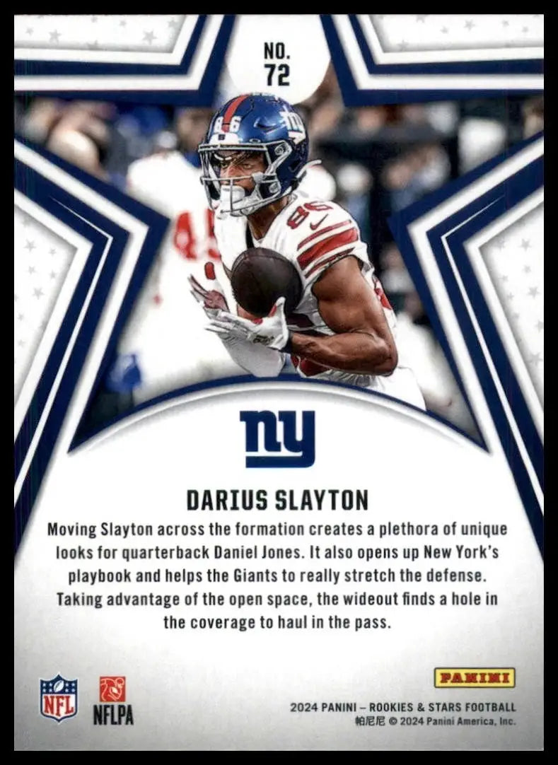 2024 Panini Rookies & Stars Darius Slayton #72 New York Giants Football Card NFL - Football Card Single