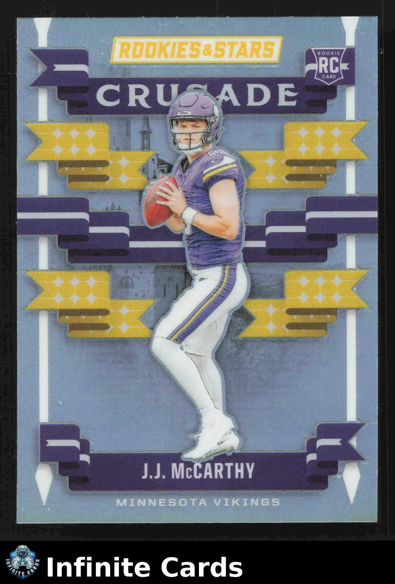 2024 Panini Rookies & Stars J.J. MCCARTHY #C-JMY Crusade Minnesota Vikings RC - Football Card Single