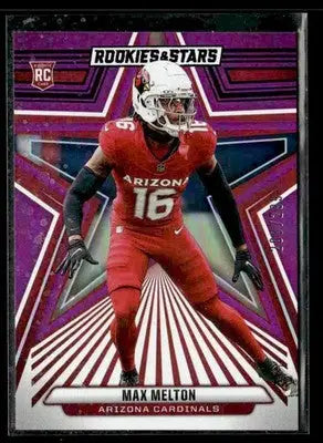 2024 Panini Rookies & Stars Max Melton #177 Purple SN #/299 Arizona Cardinals