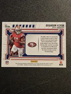 2024 Panini Rookies & Stars #NA-BAK Brandon Aiyuk NFL Authentic - Football Card Single