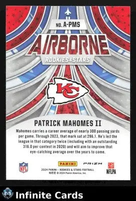 2024 Panini Rookies & Stars PATRICK MAHOMES II #A-PMS Airborne Chiefs - Football Card Single