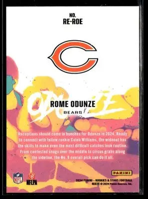 2024 Panini Rookies & Stars Rome Odunze #RE-ROE Rookie Exclusive Chicago Bears - Football Card Single