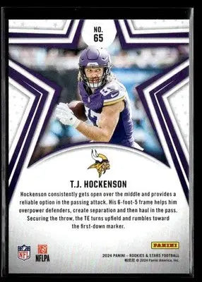 2024 Panini Rookies & Stars T.J. Hockenson #65 Minnesota Vikings - Football Card Single