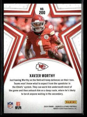 2024 Panini Rookies & Stars Xavier Worthy #200 RC Kansas City Chiefs - Football Card Single