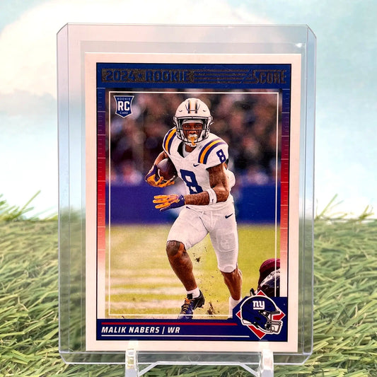 Malik Nabers rookie card from 2024 Panini Score New York Giants sports trading collection