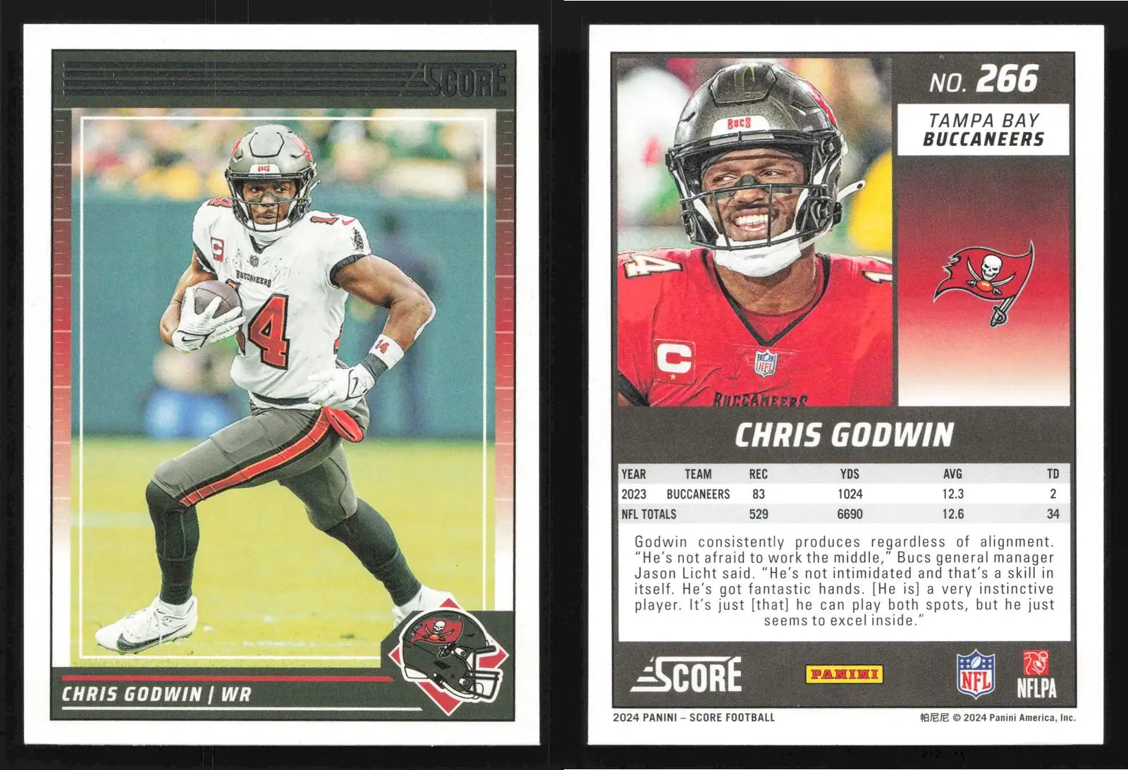 2024 Panini Score CHRIS GODWIN #266 Tampa Bay Buccaneers - Football Card Single