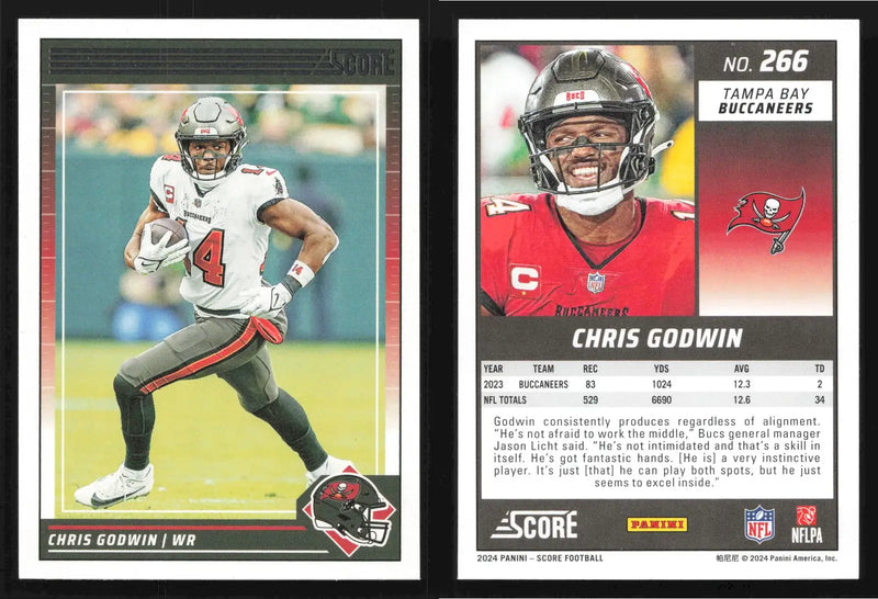 2024 Panini Score CHRIS GODWIN #266 Tampa Bay Buccaneers - Football Card Single