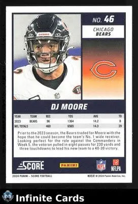 2024 Panini Score DJ MOORE #46 Chicago Bears - Football Card Single