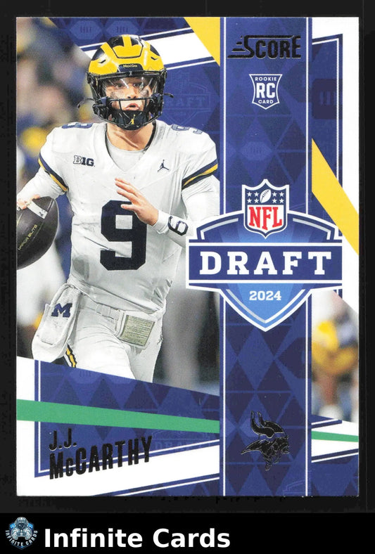 2024 Panini Score J.J. MCCARTHY #4 Minnesota Vikings RC - Football Card Single