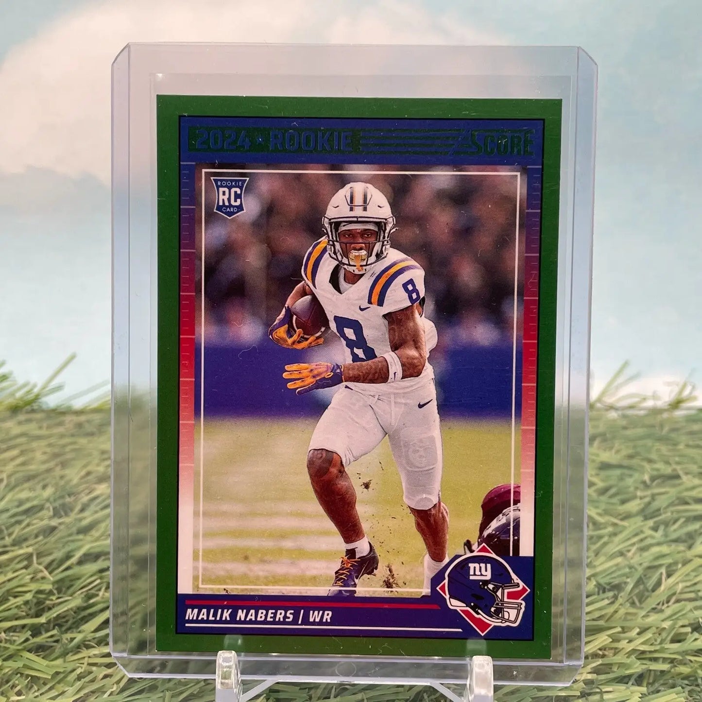 2024 PANINI SCORE MALIK NABERS RC #306 GREEN PARALLEL SP GIANTS - Football Card Single