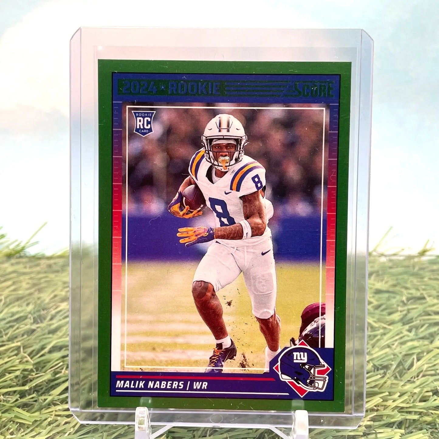 2024 PANINI SCORE MALIK NABERS RC #306 GREEN PARALLEL SP GIANTS - Football Card Single