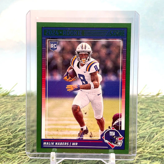2024 PANINI SCORE MALIK NABERS RC #306 GREEN PARALLEL SP GIANTS - Football Card Single