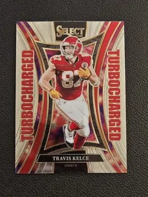 2024 Panini Select #13 Travis Kelce Turbocharged Prizm - Football Card Single