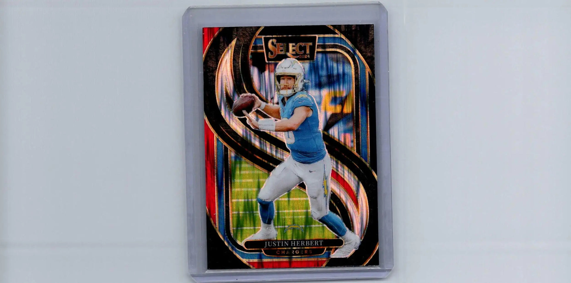 2024 Panini Select #131 Justin Herbert Black & Red Prizm Shock - Football Card Single