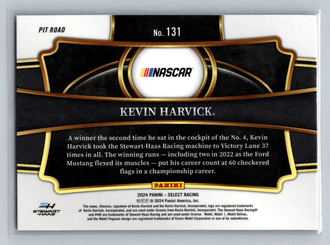 2024 Panini Select #131 Kevin Harvick Stewart-Haas Racing - Racing Card Single
