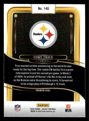 2024 Panini Select #140 Cory Trice - Football Card Single