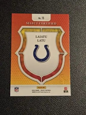 2024 Panini Select #15 Laiatu Latu Select Certified Rookies - Football Card Single