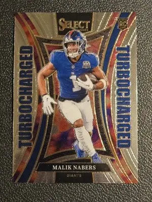 2024 Panini Select #15 Malik Nabers Turbocharged - Football Card Single