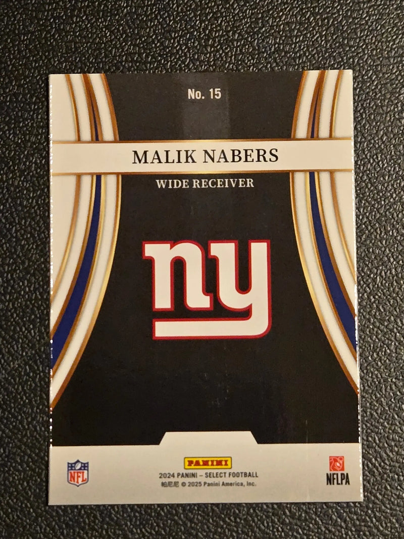 2024 Panini Select #15 Malik Nabers Turbocharged - Football Card Single