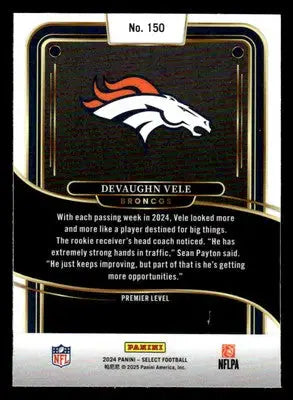 2024 Panini Select #150 Devaughn Vele Premier Level - Football Card Single