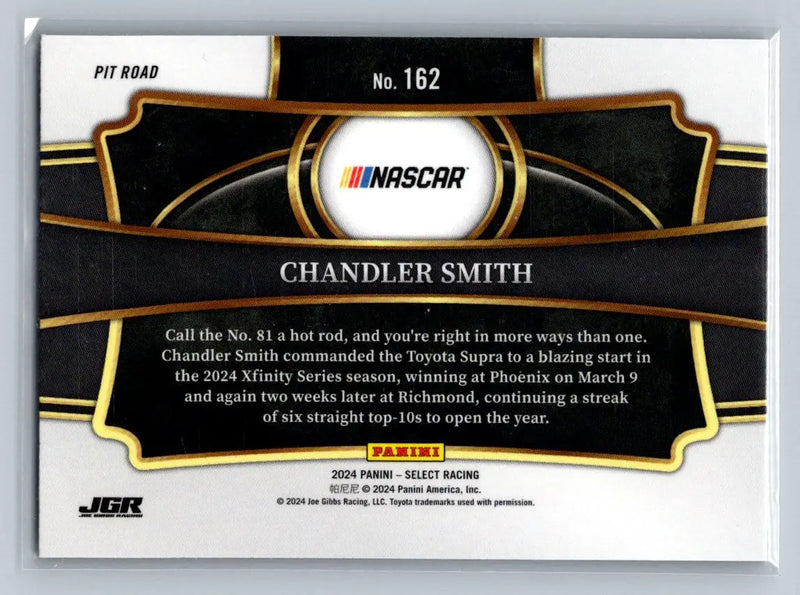 2024 Panini Select #162 Chandler Smith Joe Gibbs Racing - Racing Card Single