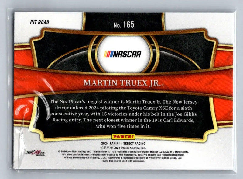 2024 Panini Select #165 Martin Truex Jr. Joe Gibbs Racing - Racing Card Single