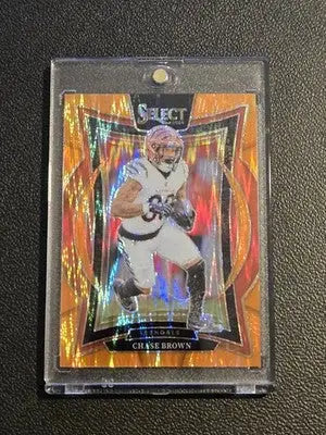 2024 Panini Select #18 Chase Brown Orange Prizm Shock #/499 - Football Card Single