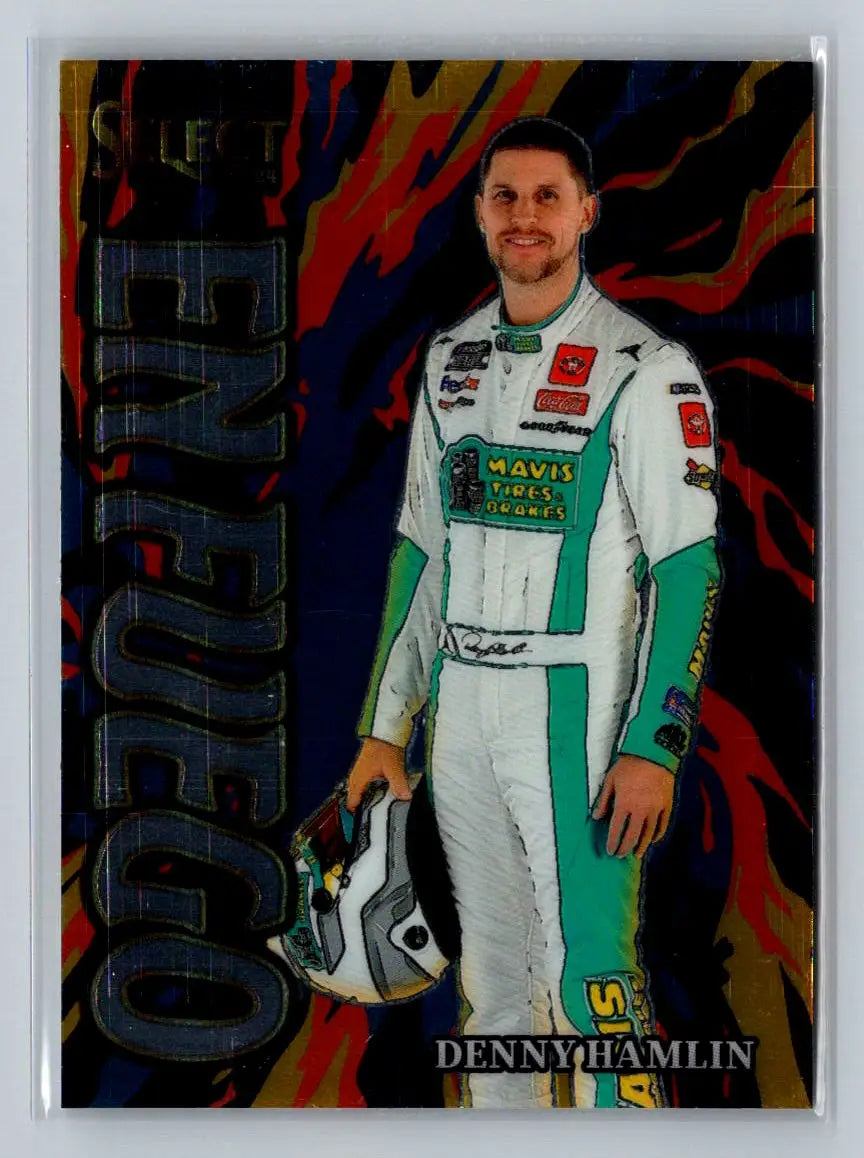 2024 Panini Select #18 Denny Hamlin En Fuego Joe Gibbs Racing - Racing Card Single
