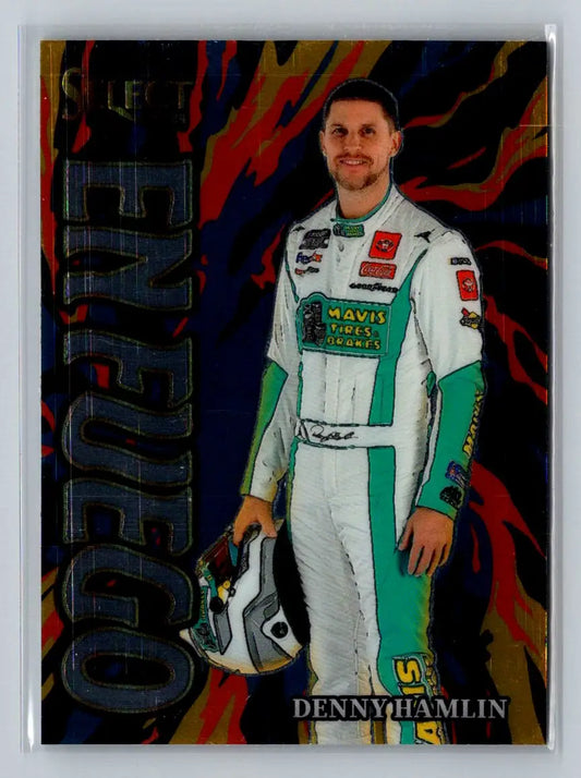 2024 Panini Select #18 Denny Hamlin En Fuego Joe Gibbs Racing - Racing Card Single