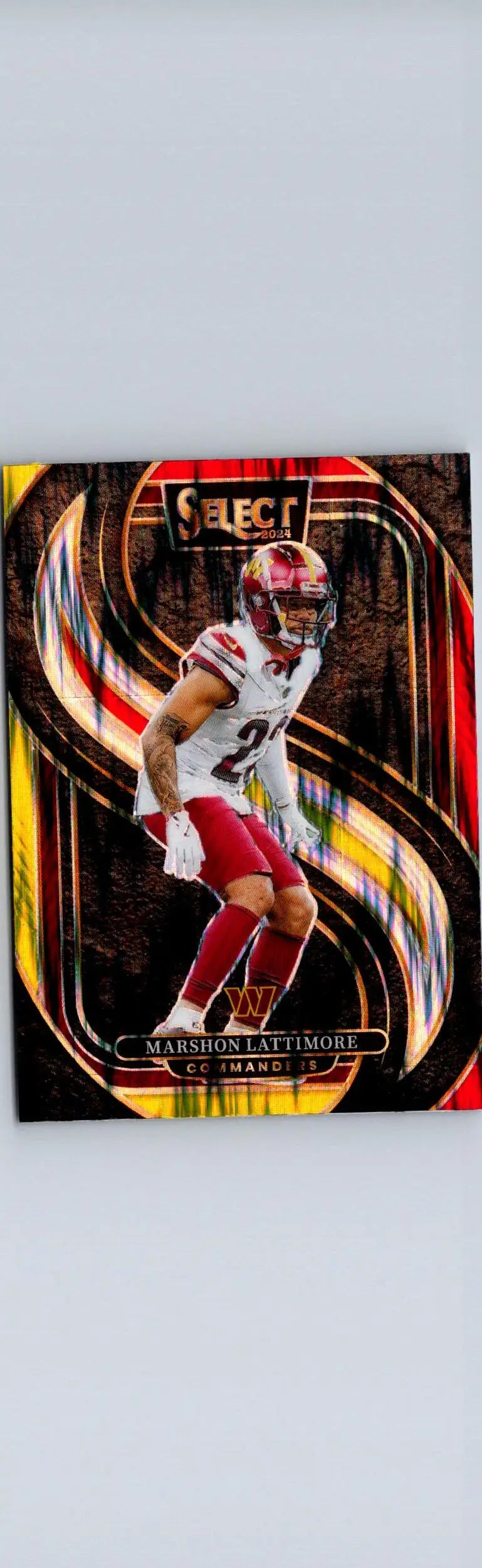 2024 Panini Select #181 Marshon Lattimore Red & Yellow Prizm Shock - Football Card Single