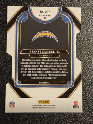 2024 Panini Select #207 Asante Samuel Jr. Silver Prizm Die Cut - Football Card Single