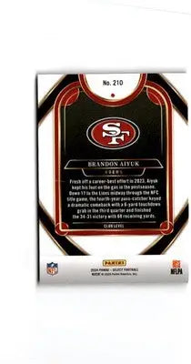 2024 Panini Select #210 Brandon Aiyuk - Football Card Single