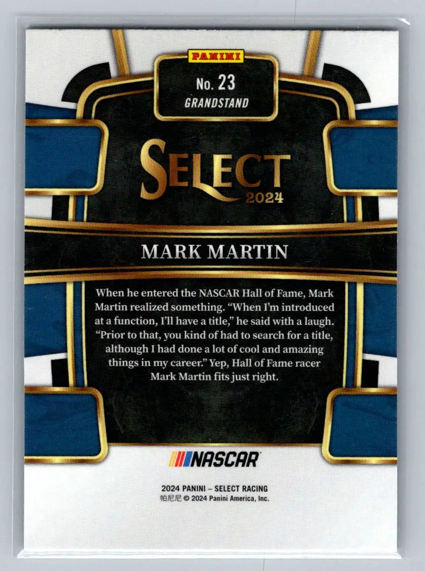 2024 Panini Select #23 Mark Martin Roush Racing - Racing Card Single