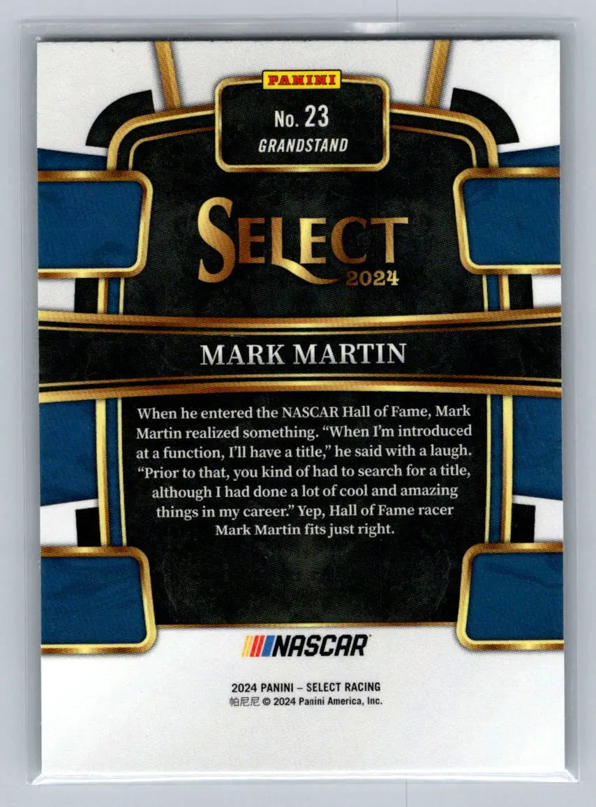 2024 Panini Select #23 Mark Martin Roush Racing - Racing Card Single