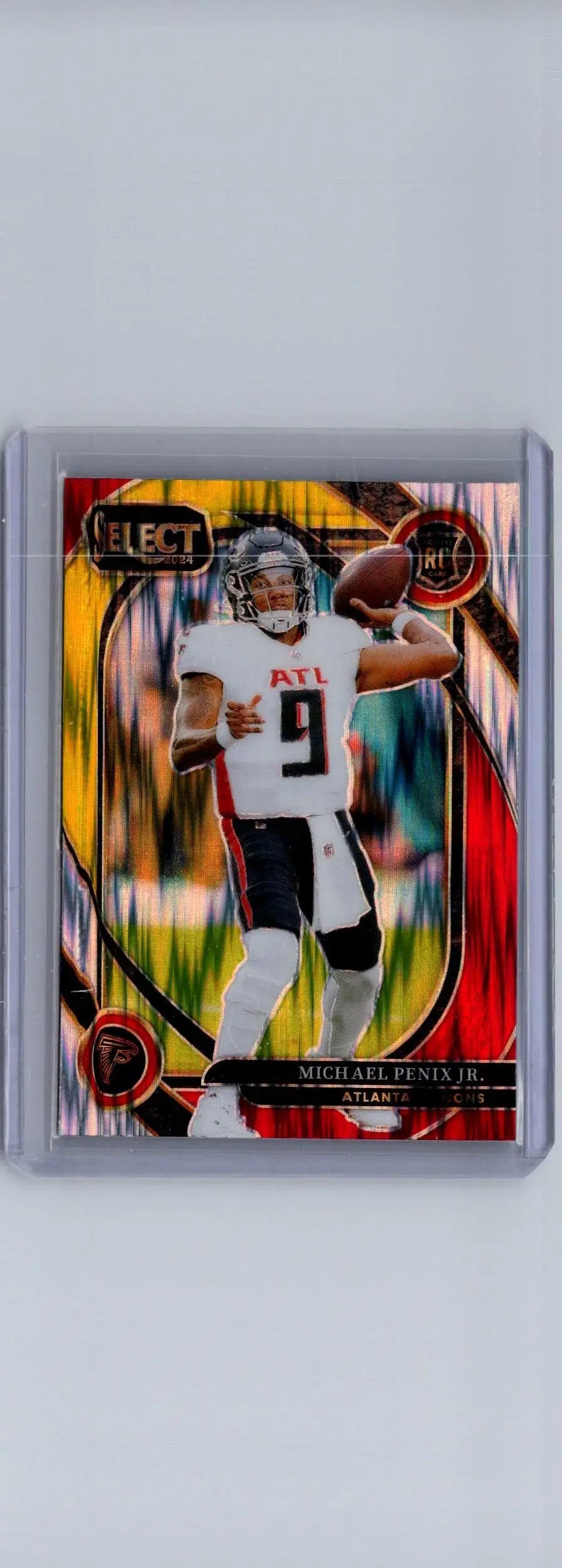 2024 Panini Select #235 Michael Penix Jr. Red & Yellow Prizm Shock - Football Card Single