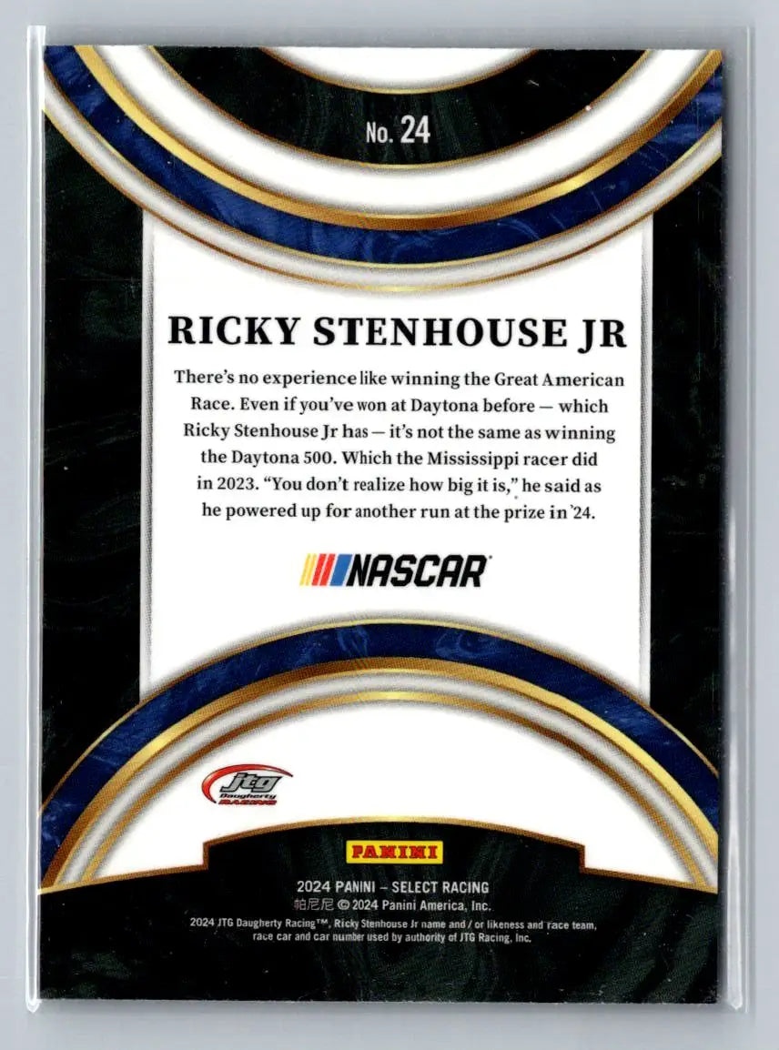 2024 Panini Select #24 Ricky Stenhouse Jr American Pride JTG Daugherty Racing - Racing Card Single