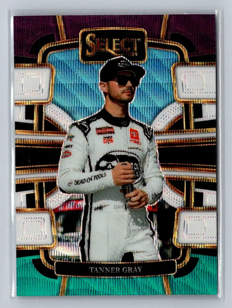 2024 Panini Select #24 Tanner Gray Tri-Color Prizms Tricon Garage - Racing Card Single