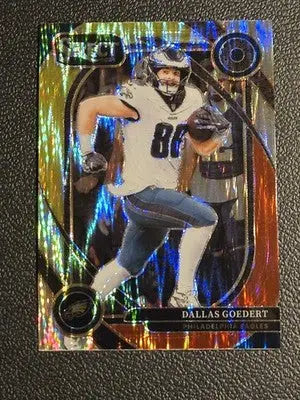 2024 Panini Select #241 Dallas Goedert Red & Yellow Prizm Shock - Football Card Single
