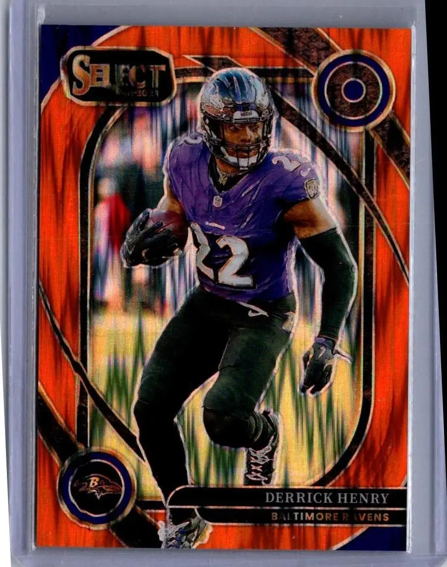2024 Panini Select #249 Derrick Henry Orange Prizm Shock #/399 - Football Card Single
