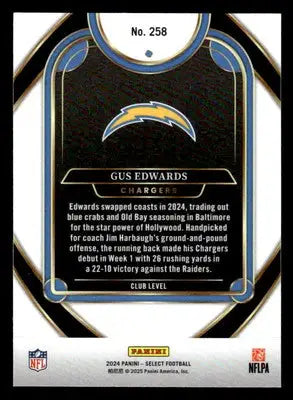 2024 Panini Select #258 Gus Edwards - Football Card Single