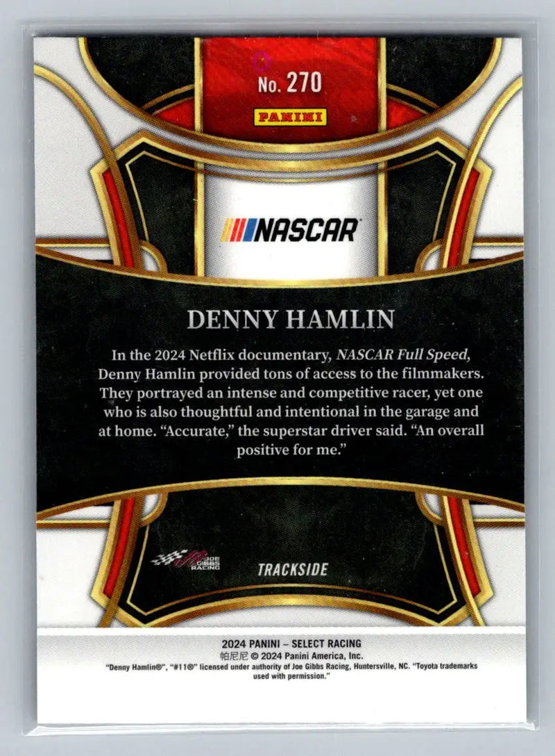 2024 Panini Select #270 Denny Hamlin Joe Gibbs Racing - Racing Card Single